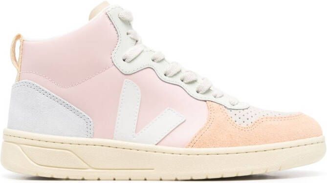 VEJA V-15 leren sneakers Roze