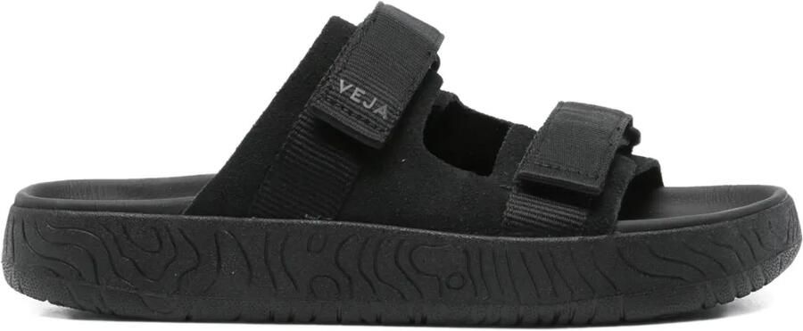 VEJA Arpoador suède sandalen met dubbele bandjes Zwart