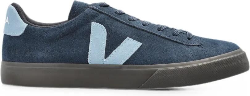 VEJA Campo suède nautico stalen sneakers met adelaar Blauw