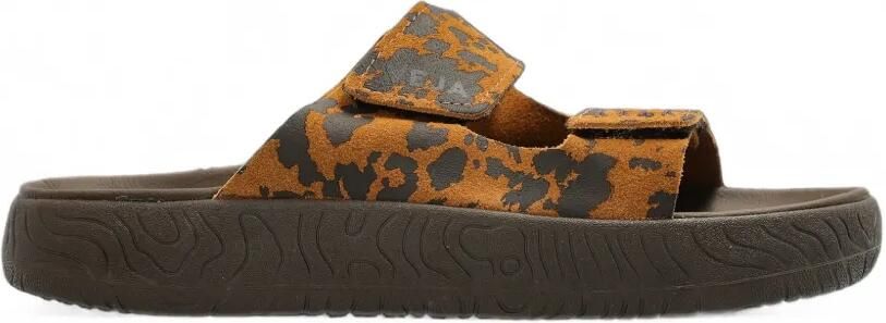 VEJA Etna suède sandalen met luipaard-print Bruin