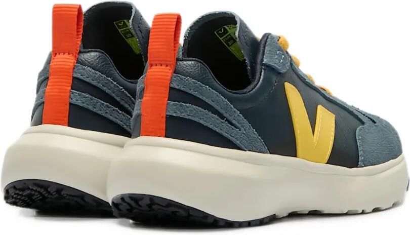 VEJA Kids Canary suede-panelled leather sneakers Blauw - Foto 3