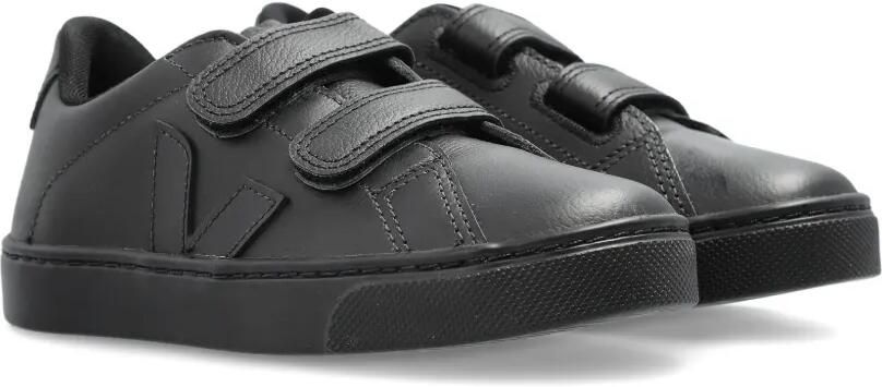 VEJA Kids Esplar leren sneakers met dubbele band Zwart