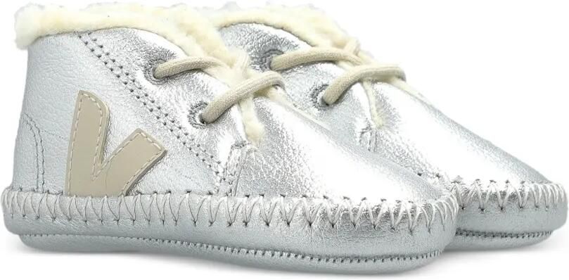 VEJA Kids Fred leren sneakers Zilver