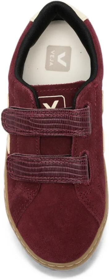 VEJA Kids Kleine Esplar suède sneakers met klittenband Rood - Foto 3