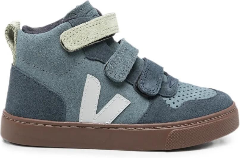 VEJA Kids Kleine V-10 suède sneakers met klittenband Blauw
