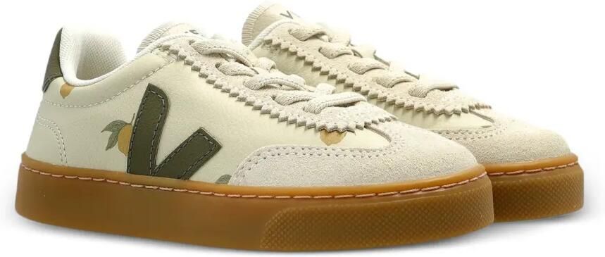 VEJA Kids Leren sneakers met citroenprint Beige