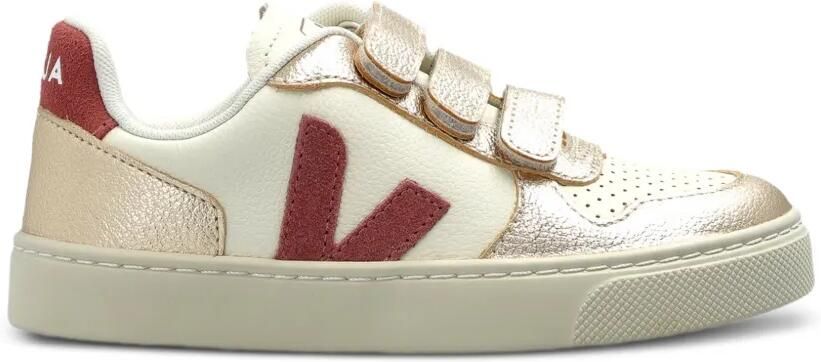 VEJA Kids V-10 leren sneakers met klittenband Wit - Foto 3