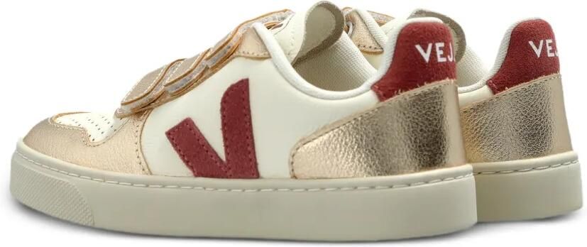 VEJA Kids V-10 leren sneakers met klittenband Wit - Foto 4