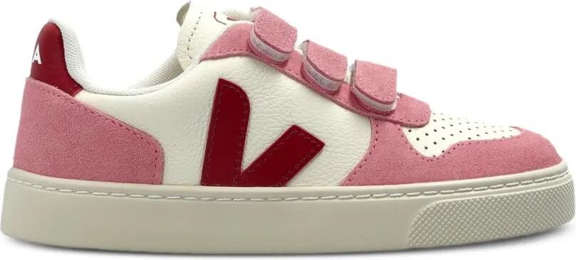 VEJA Kids V-10 sneakers met klittenband Beige - Foto 3