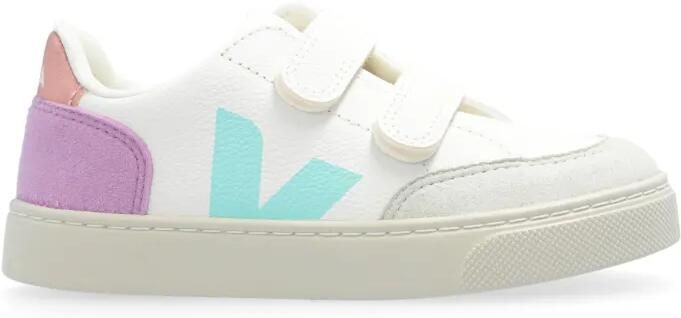 VEJA Kids V-12 leren sneakers Wit