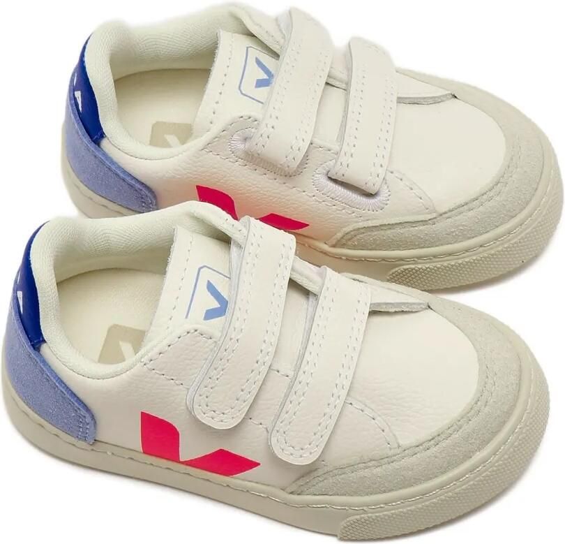 VEJA Kids V-12 logoprint sneakers Wit