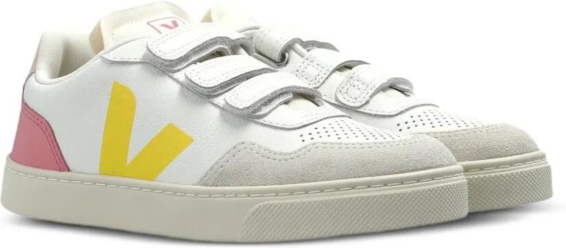 VEJA Kids V-90 leren sneakers Wit