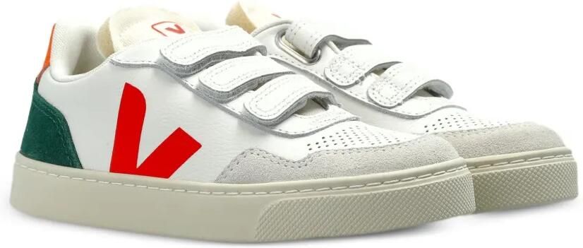 VEJA Kids V-90 leren sneakers Wit