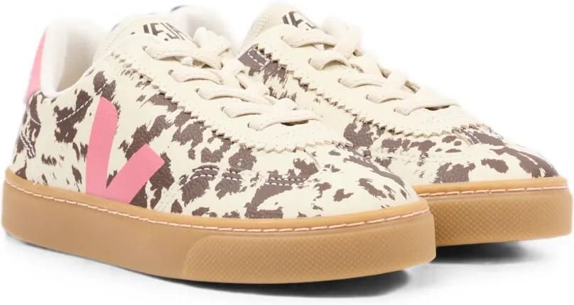VEJA Kids Volley leren sneakers met koeien-print Beige - Foto 4
