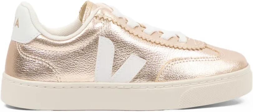 VEJA Kids Volley metallic leren sneakers Goud