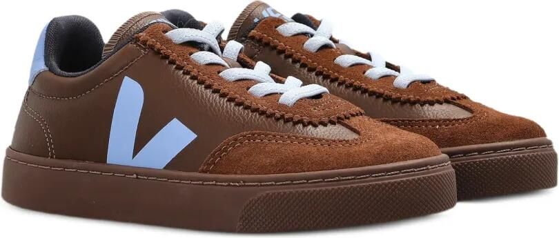VEJA Kids Volley O.T leren sneakers Bruin