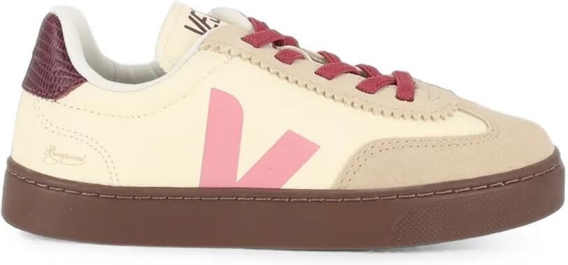 VEJA Kids x BONPOINT Volley sneakers met suède vlak Beige
