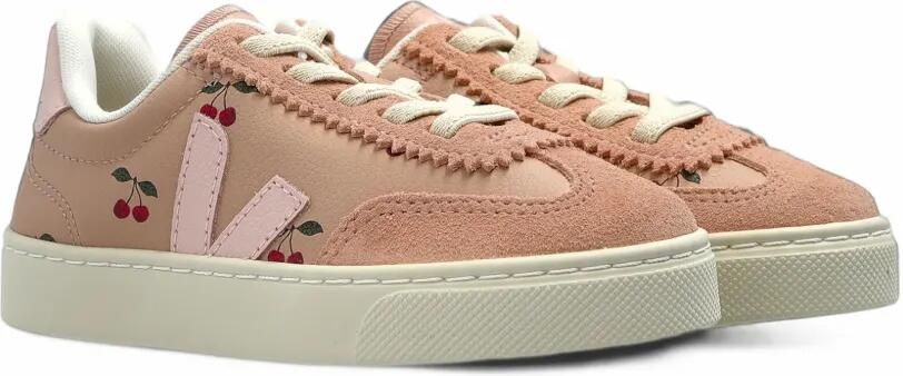 VEJA Kids x Konges Sløjd sneakers met kersenprint en V-logo Beige