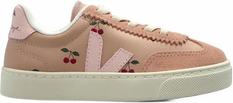 VEJA Kids x Konges Sløjd sneakers met kersenprint en V-logo Beige - Foto 3
