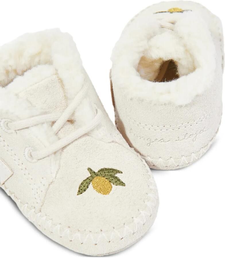 VEJA Kids X Konges Slojd Pierre V-Logo embroidered boots Beige - Foto 2