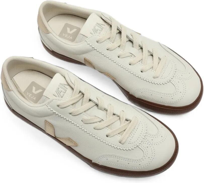 VEJA Volley metallic leren sneakers met V logo Wit - Foto 2
