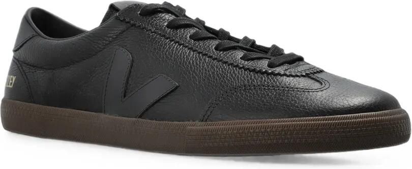 VEJA Volley Signature leren sneakers Zwart - Foto 4
