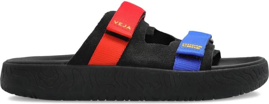 VEJA x Homecore slippers met logo Zwart