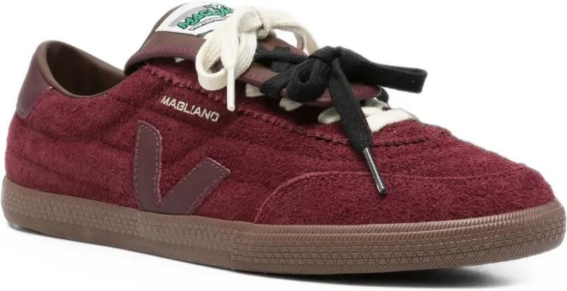 VEJA x Magliano suède sneakers met logo-patch Rood - Foto 3