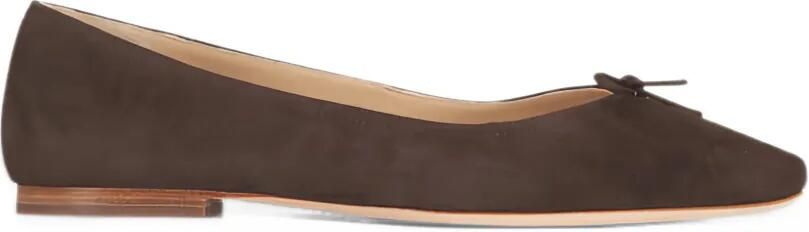 Veronica Beard Cailey bow-detail suede ballet flats Bruin