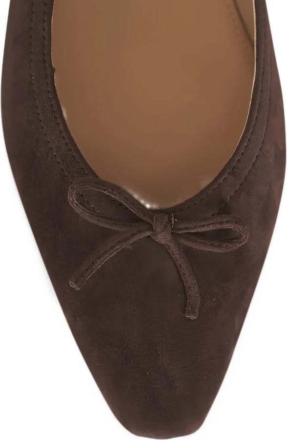 Veronica Beard Cailey bow-detail suede ballet flats Bruin - Foto 3