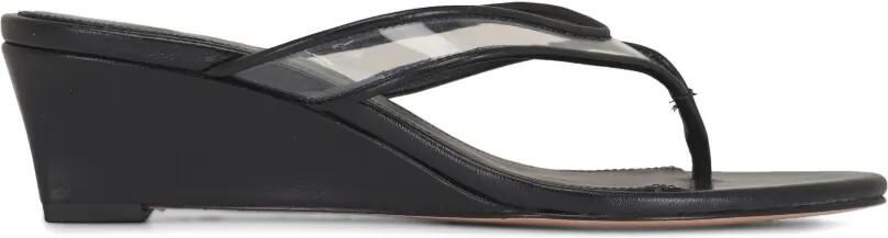 Veronica Beard Clea sandalen met sleehak en teenbandje Zwart
