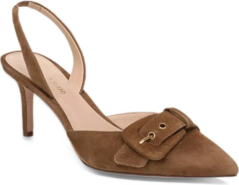 Veronica Beard Lenora pumps met gespdetail Bruin