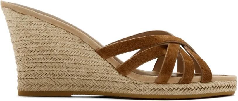 Veronica Beard Phylina espadrille sandalen met sleehak Bruin