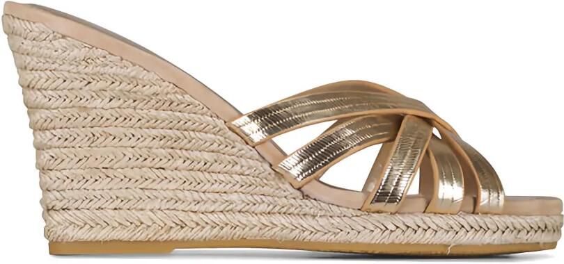 Veronica Beard Phylina espadrilles met gekruiste bandjes Goud