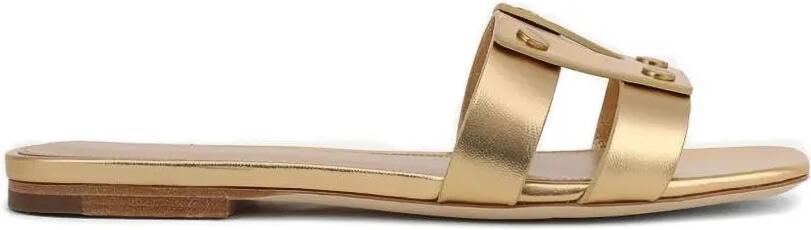 Veronica Beard Sandalen met logoband Goud