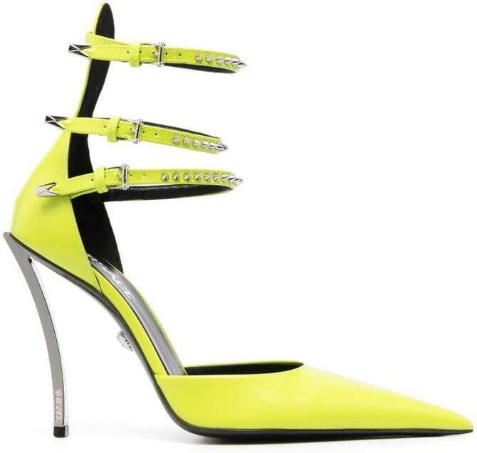 Versace Leren pumps Geel