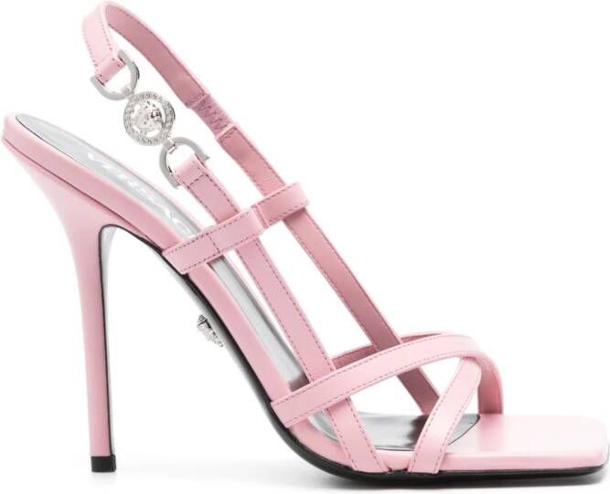 Versace 115mm sandalen met Medusa plakkaat Roze