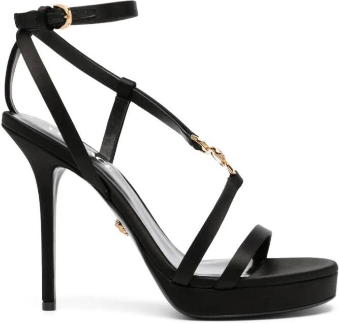 Versace Medusa stiletto sandalen Zwart