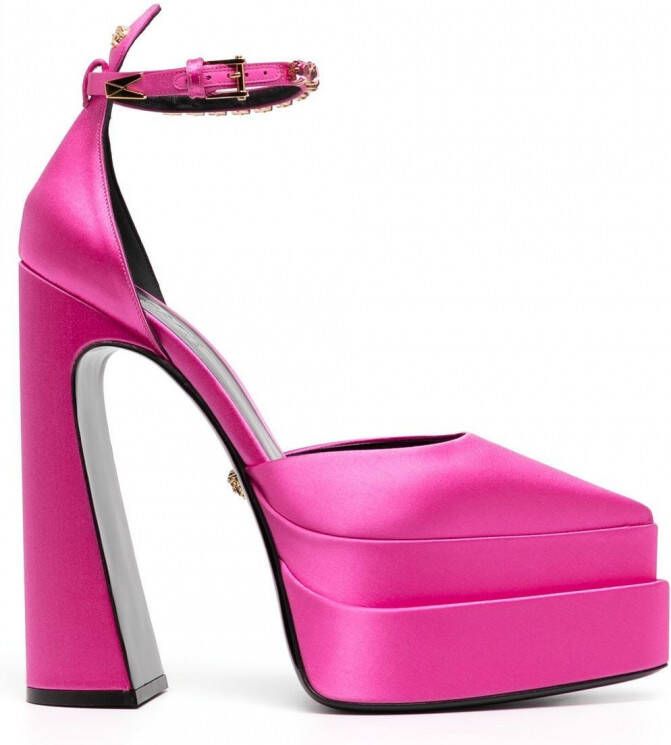 Versace Mary Jane sandalen met plateauzool Roze