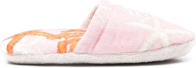 Versace Barocco De La Mer bath slippers Roze