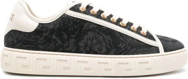 Versace Barocco Greca jacquard sneakers Zwart