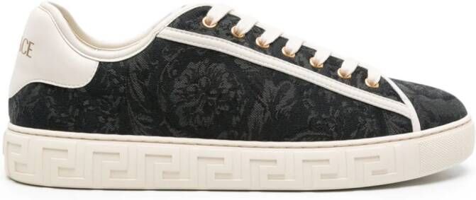 Versace Barocco Greca jacquard sneakers Zwart