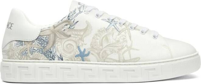 Versace Barocco Sea cotton sneakers Wit