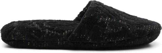 Versace Barocco slippers van katoenmix Zwart