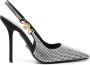 Versace Medusa 95' slingback pumps met kristallen Zwart - Thumbnail 1