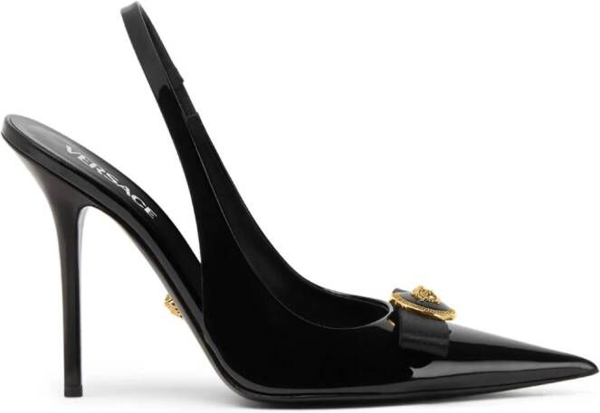 Versace Gianni 120 mm leren pumps Zwart