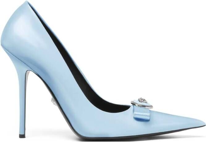 Versace Gianni Ribbon leren pumps Blauw