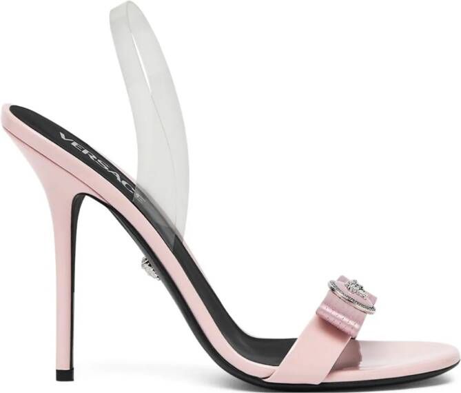 Versace Gianni Ribbon stiletto sandalen Roze