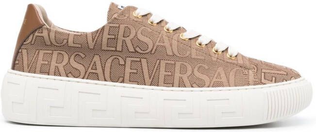 Versace Allover Greca sneakers Beige