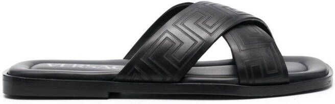 Versace Greca slippers Zwart
